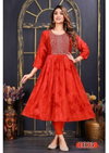 Jlf Aarna V1 Embroidery Rayon Anarkali Long Kurtis Catalog
